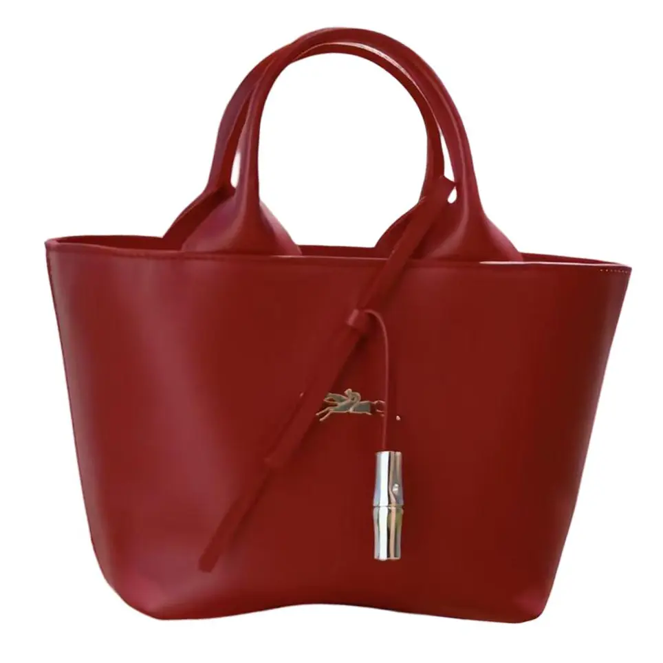 

LONGCHAMP Le Roseau Calfskin One Shoulder Handbag Mini Women's Carmine