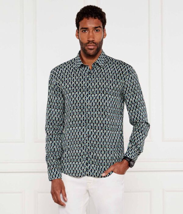 

Рубашка с воротником Slim fit Hugo, черный
