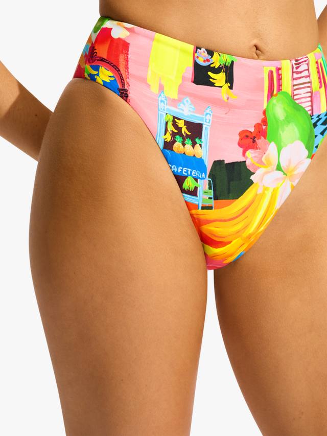 

Кубинские бикини-трусики с высокой талией Seafolly, Turquoise