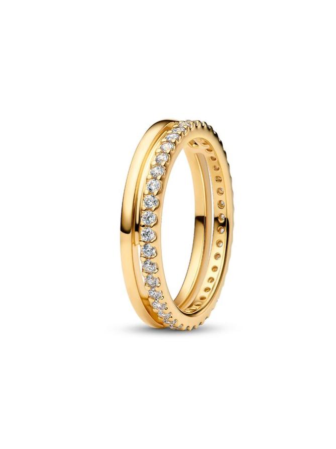 

Кольцо Pandora Double Band Ring, золото