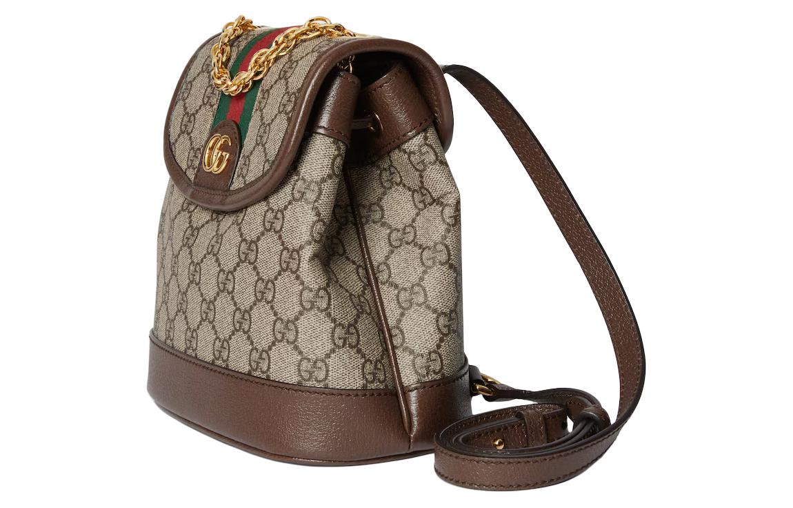 Рюкзак женский Gucci Ophidia GG Supreme Canvas Ebony Beige канвас — фото 2