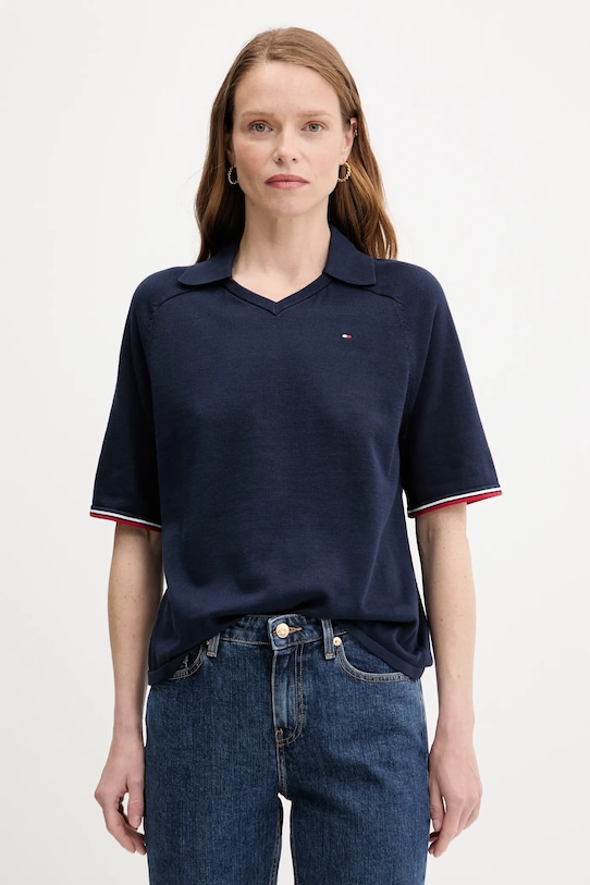 

Хлопковый свитер Tommy Hilfiger, темно-синий