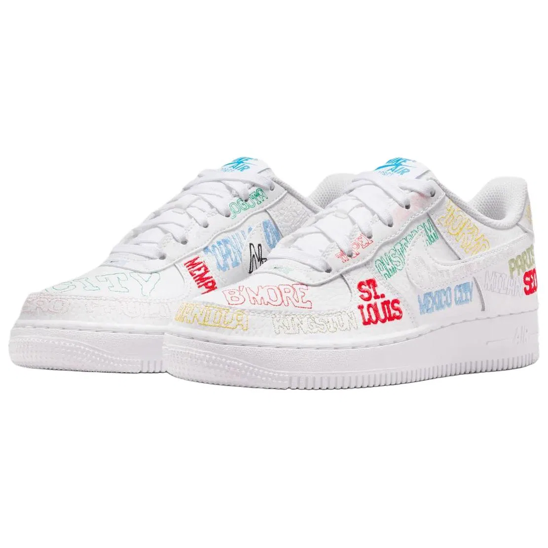 Кроссовки для скейтбординга Air Force 1 Low Top Kids White Unisex Nike — фото 4