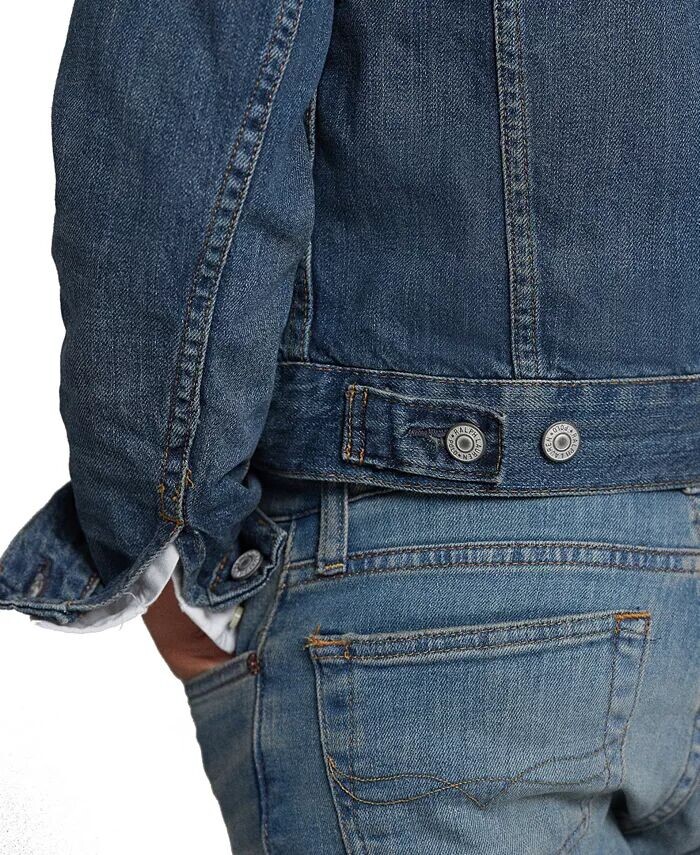 Джинсовая хлопковая куртка для мальчиков Big Boys Polo Ralph Lauren, синий — фото 2