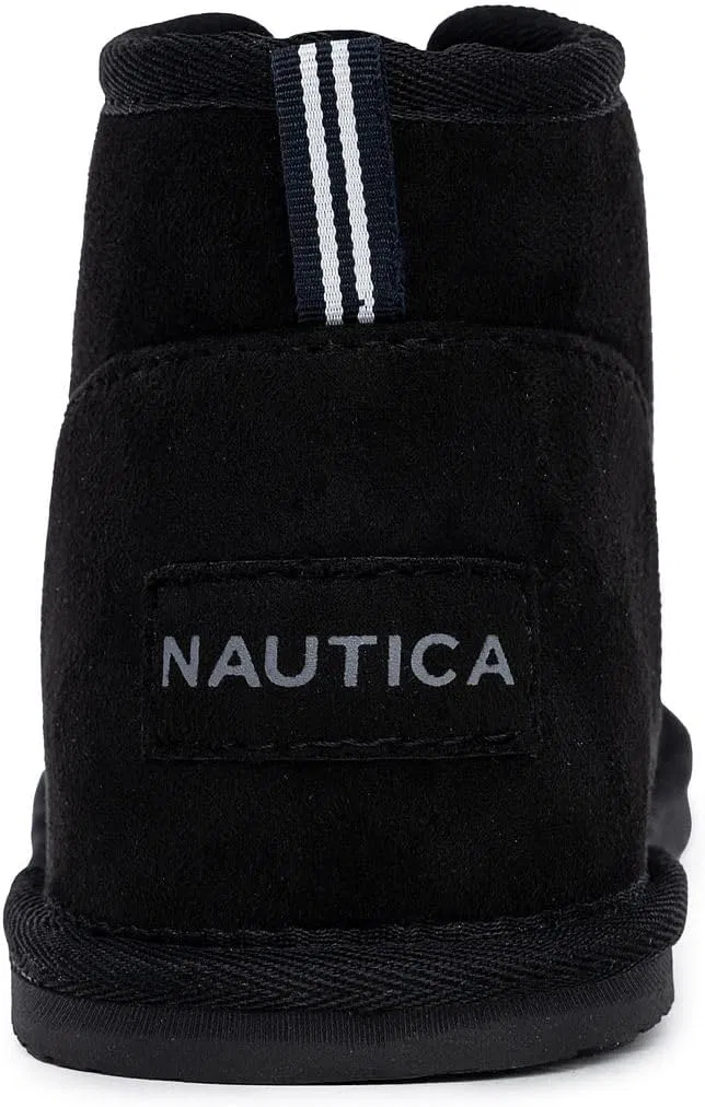 Тапочки на шнуровке с подкладкой шерпа Nautica, черные — фото 3