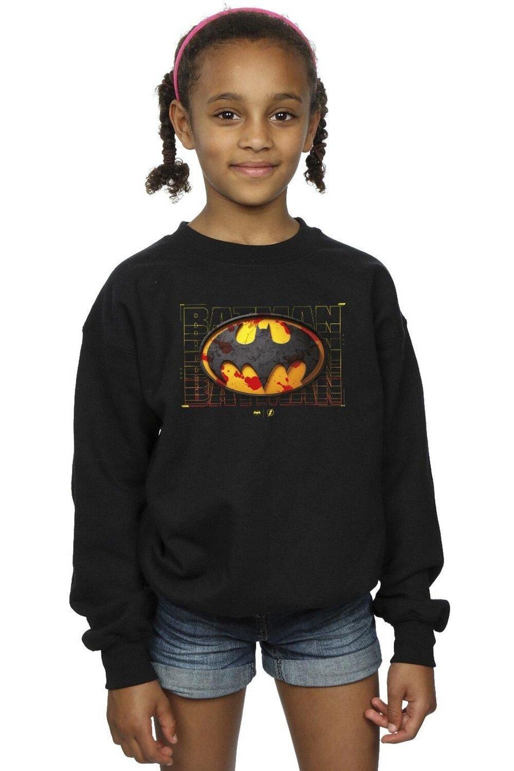 

Красная толстовка с брызгами The Flash Batman DC Comics, черный