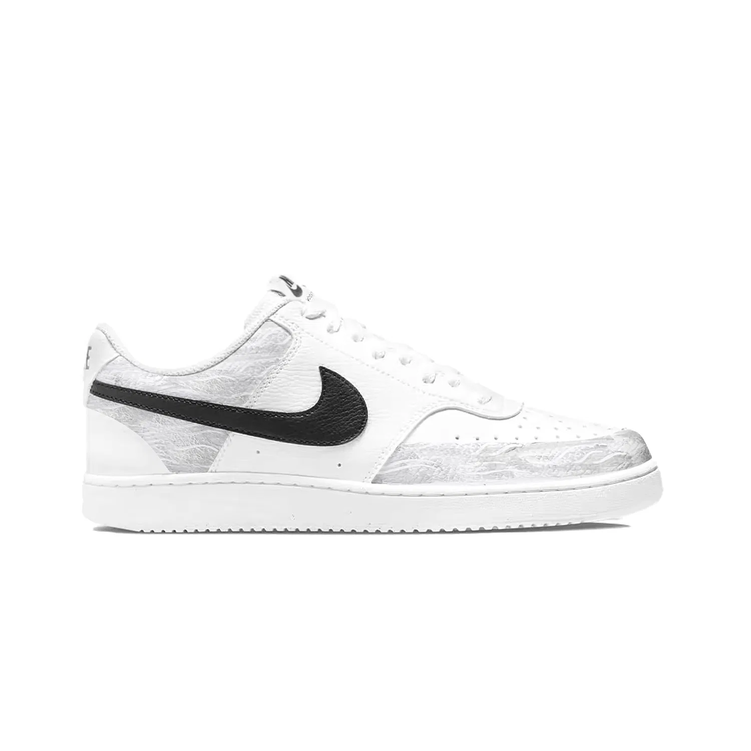 Кроссовки кожаные Nike Court Vision 1 Canglu Yunyan бело-серые — фото 4