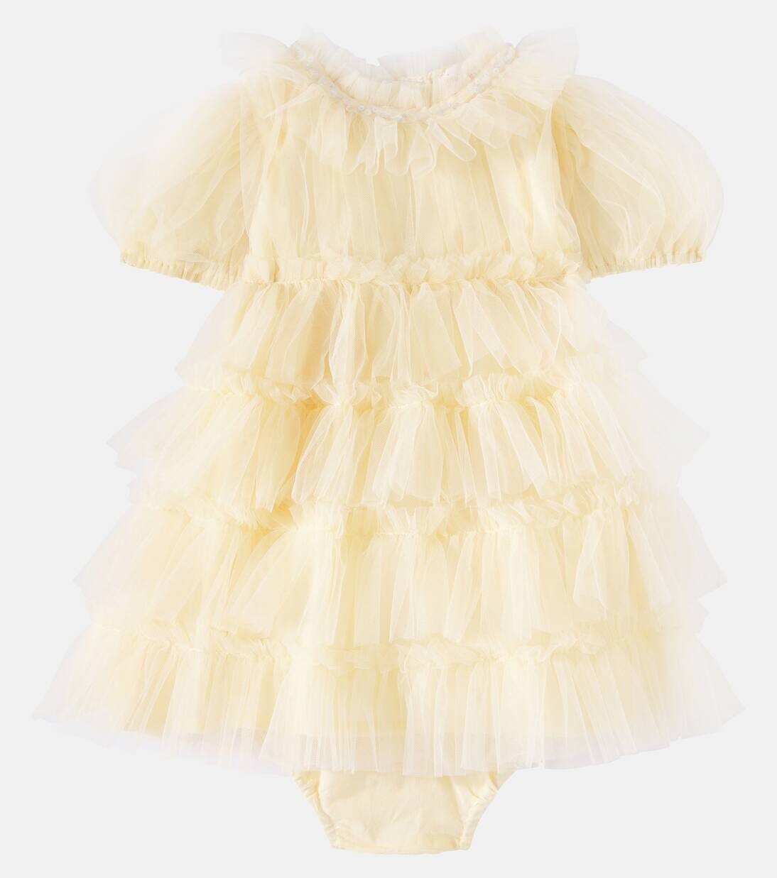 Комплект из фатинового платья и панталон Baby Annabelle Tutu Du Monde, цвет corn silk — фото 2