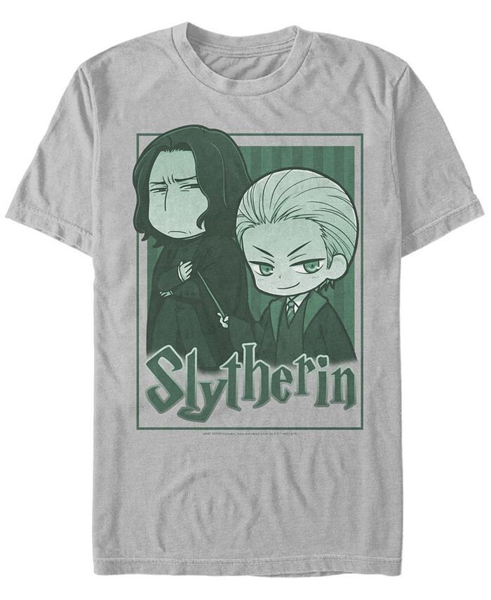

Мужская футболка Slytherin Chibi с короткими рукавами и круглым вырезом Fifth Sun, серебро