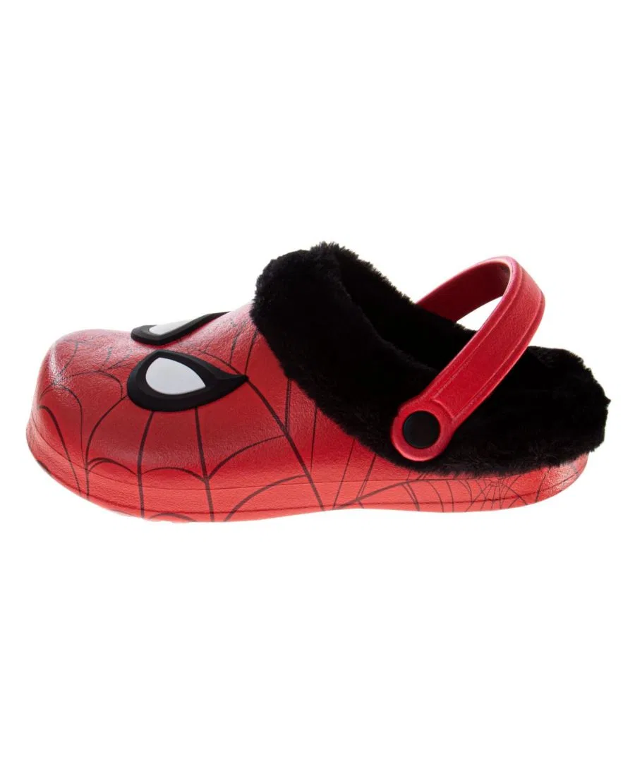 Детские садовые сабо Marvel Avengers Spiderman из мягкой ткани с флисовой подкладкой Spider-Man — фото 4