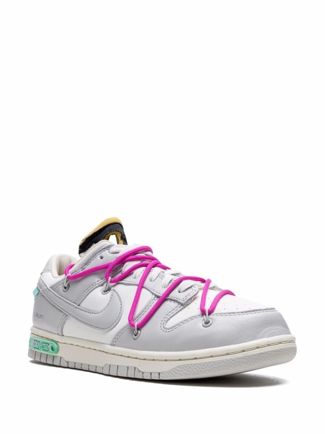 Кроссовки Nike х Off-White Dunk Low, серый/фиолетовый — фото 2