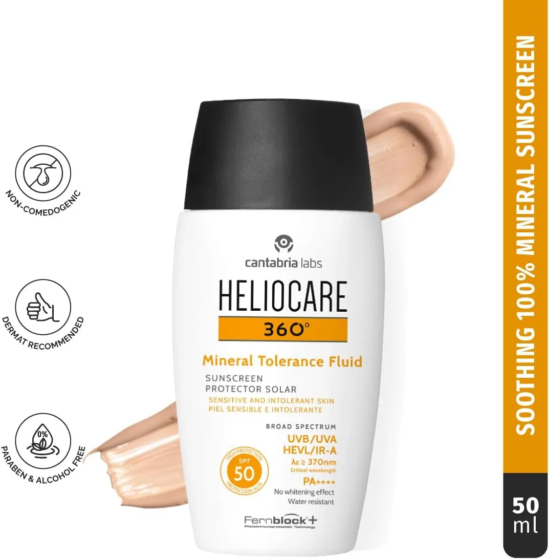 Солнцезащитный флюид Heliocare 360º Mineral Tolerance Fluid SPF50 50мл нейтральный — фото 2