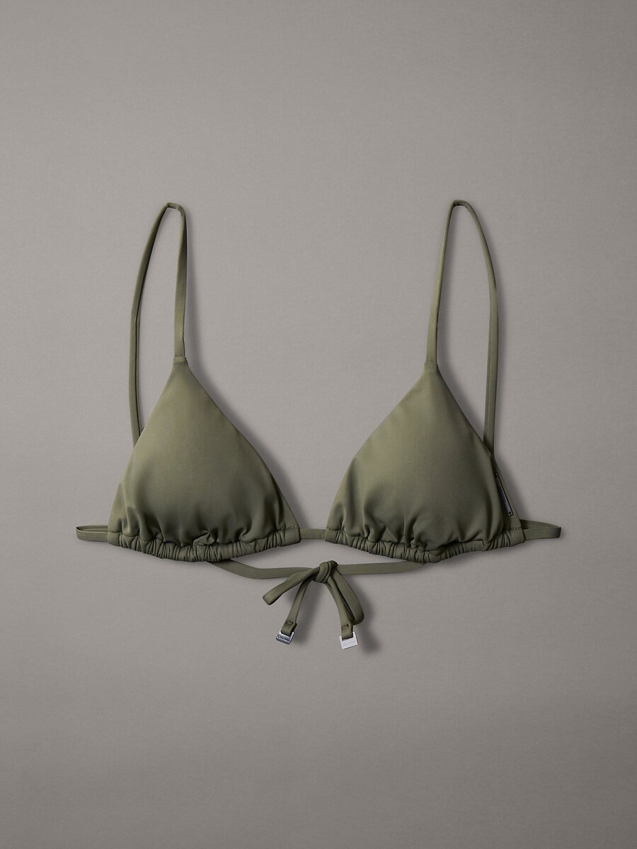 

Треугольный бикини-топ Calvin Klein Swimwear Essentials, оливковый