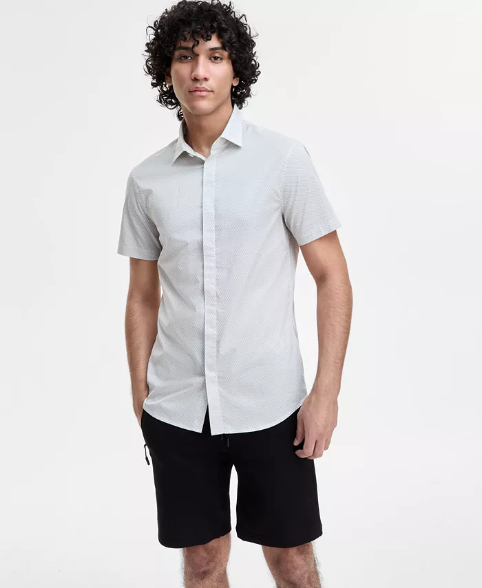 

Мужская рубашка с фактурной тканью A|X Armani Exchange, белый