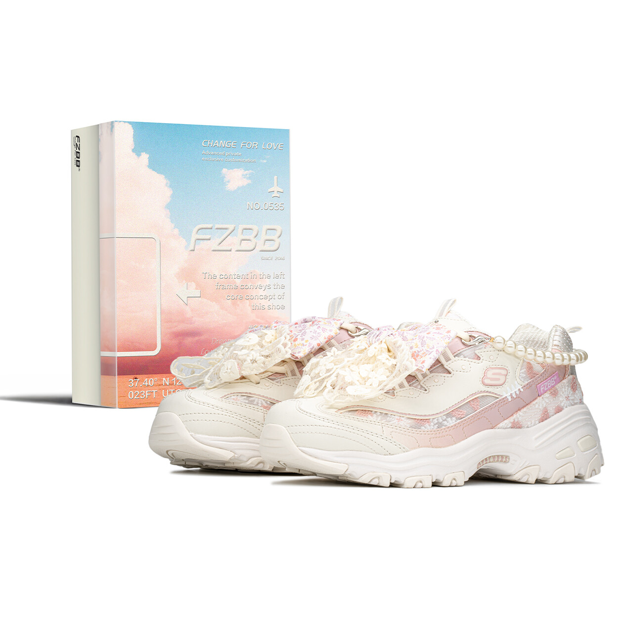 

Кроссовки Skechers Lifestyle Shoes Women's Low-top White/pink, белый