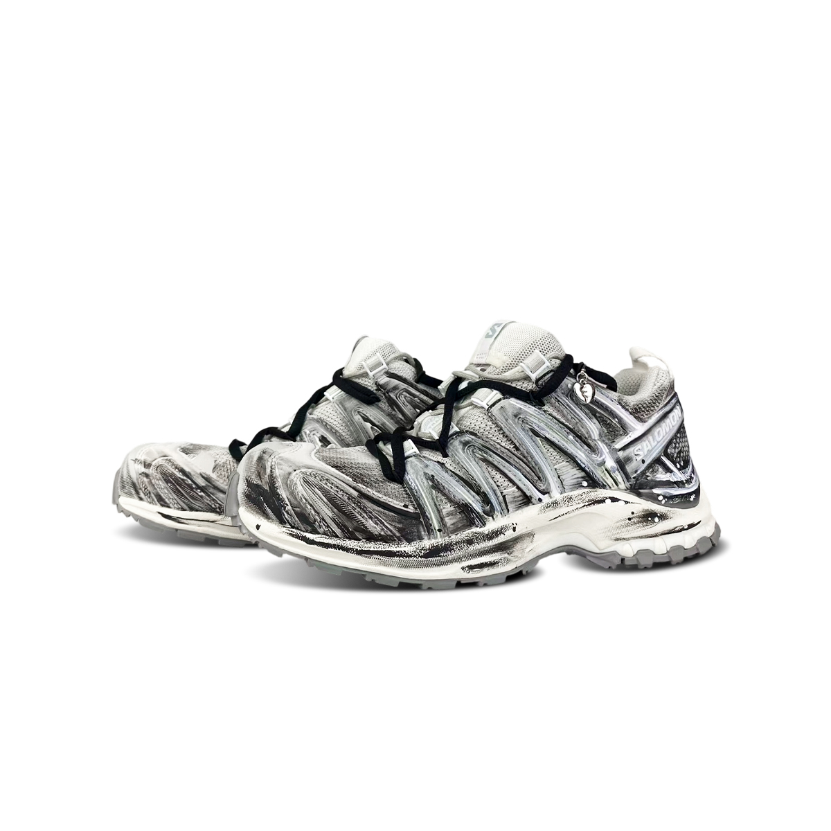SALOMON Кроссовки XA PRO 3D Cushioning Coverage Support Abrasion Resistant Lightweight Low top Outdoor Unisex Black White — фото 4