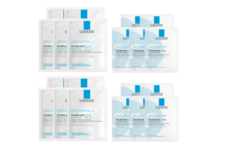 La Roche-Posay Набор успокаивающих и увлажняющих масок для лица LIFUQUAN B5+Special, 2+2 коробки, B5 mask 5 tablets + Tean 5 tablets — фото 2