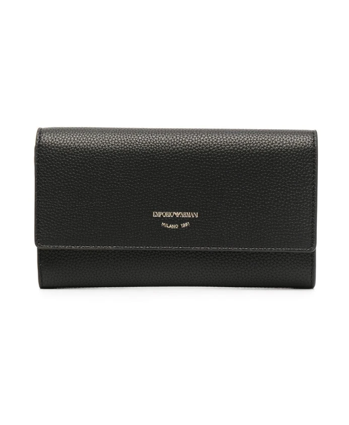 

Повседневный черный кошелек Emporio Armani, черный