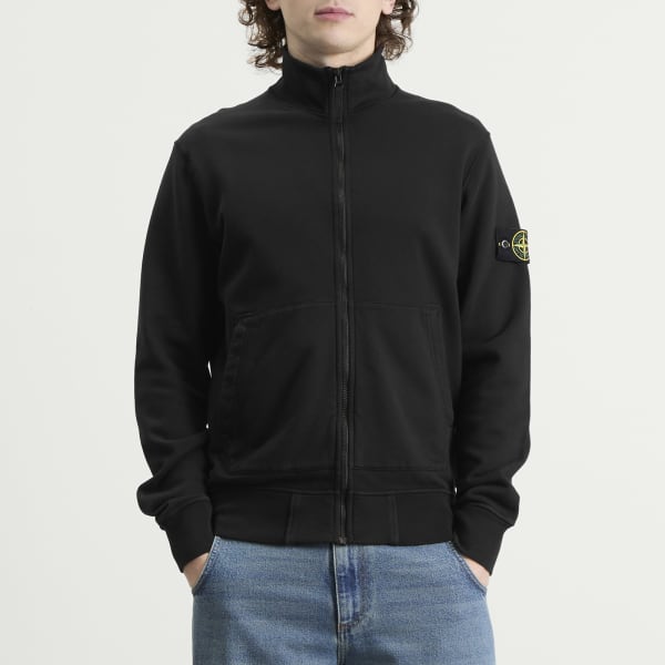 Толстовка на молнии, окрашенная в готовом виде Stone Island, черный — фото 2