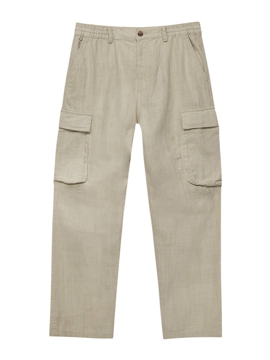 

Брюки-карго Pull&Bear Regular Cargo Pants, темно-бежевый