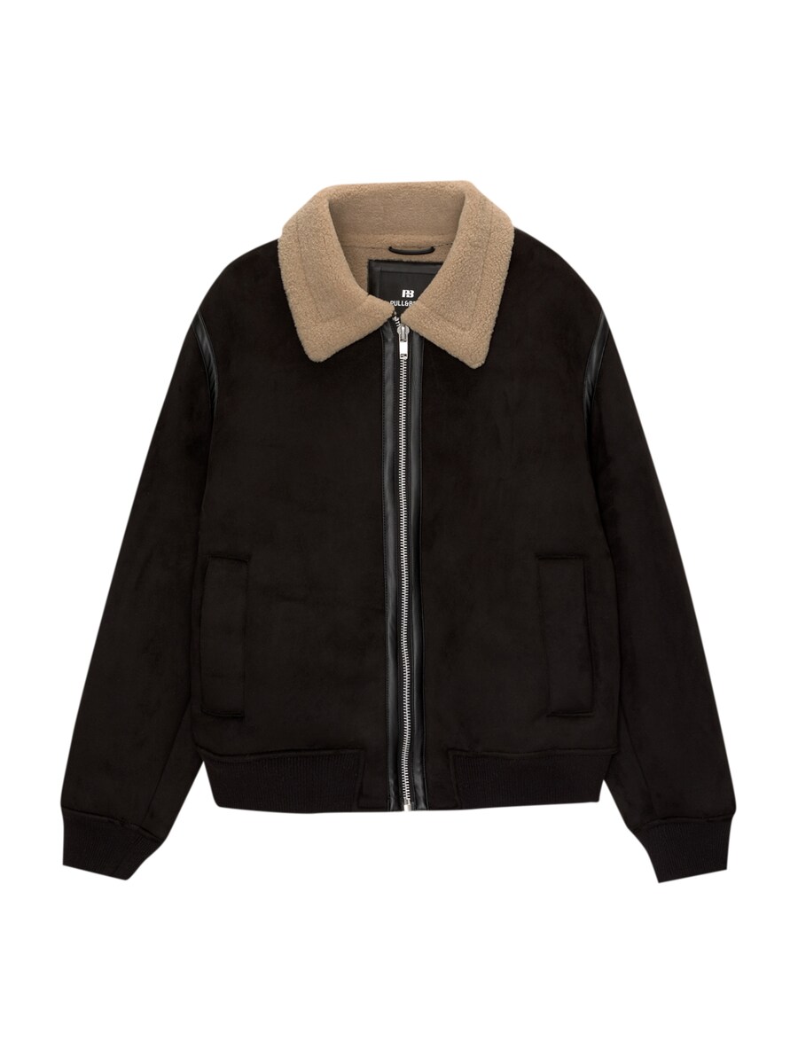 

Зимняя куртка Pull&Bear, черный