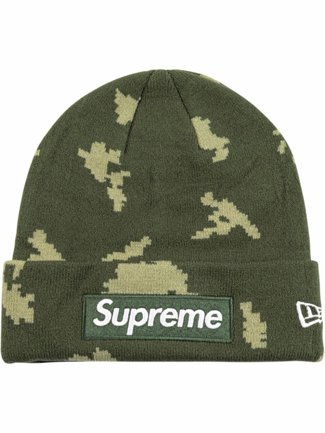 

Supreme шапка бини с логотипом Box из коллаборации с New Era, зеленый