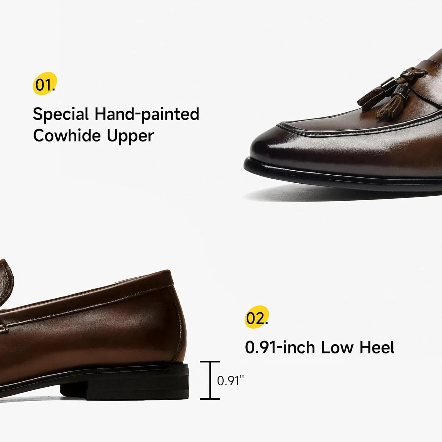 Лоферы кожаные BEAU TODAY Loafers, Brown — фото 4