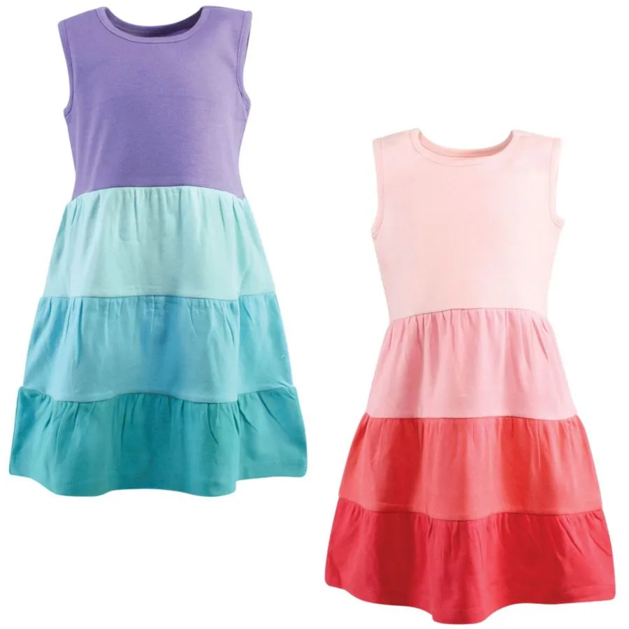 Комплект из двух платьев (двух пар) Hudson Baby, Ombre Coral Teal