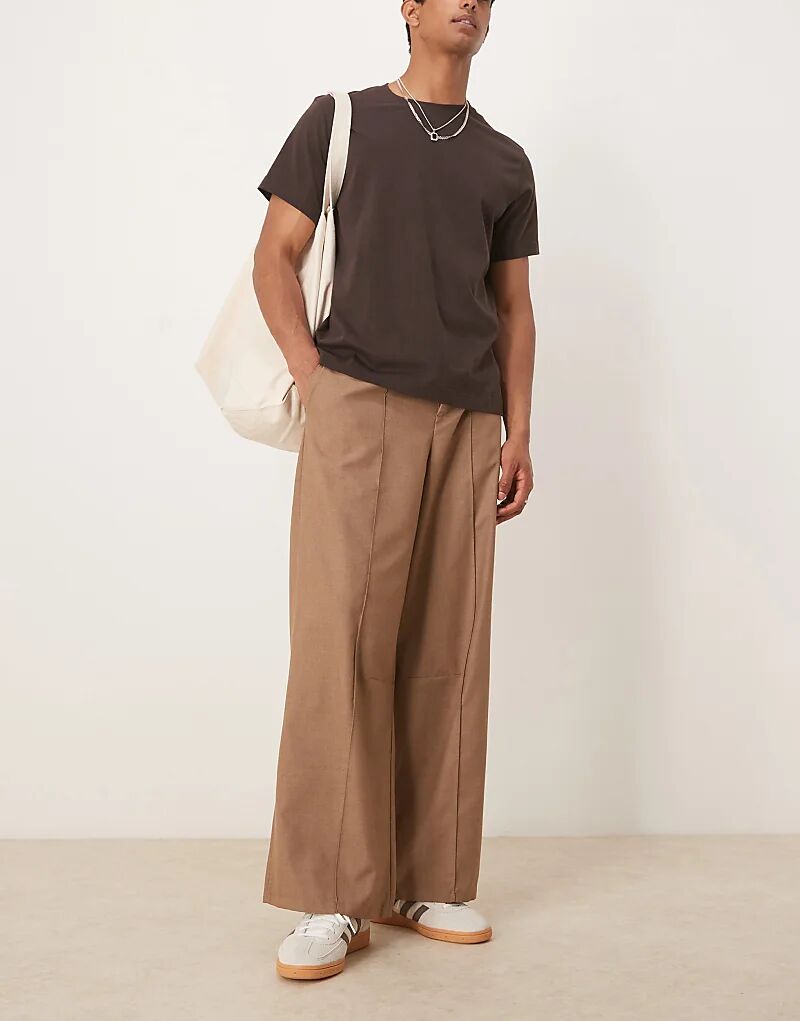 

Классические брюки ASOS DESIGN с защипами спереди в форме гриба