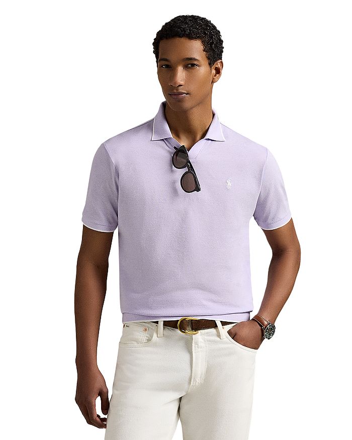 

Жаккардовая поло с сетчатыми вставками Polo Ralph Lauren, фиолетовый