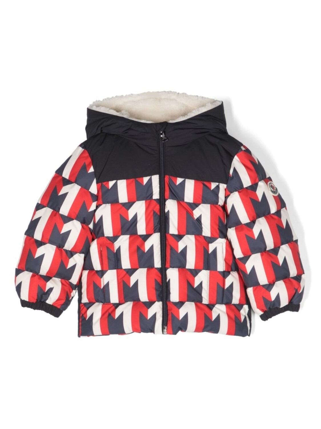 

Moncler Enfant пуховик Eddie с монограммой, синий