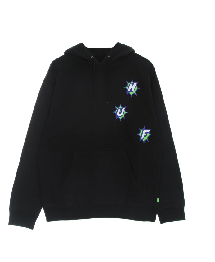 

Черная толстовка с капюшоном на шнуровке. Huf, черный