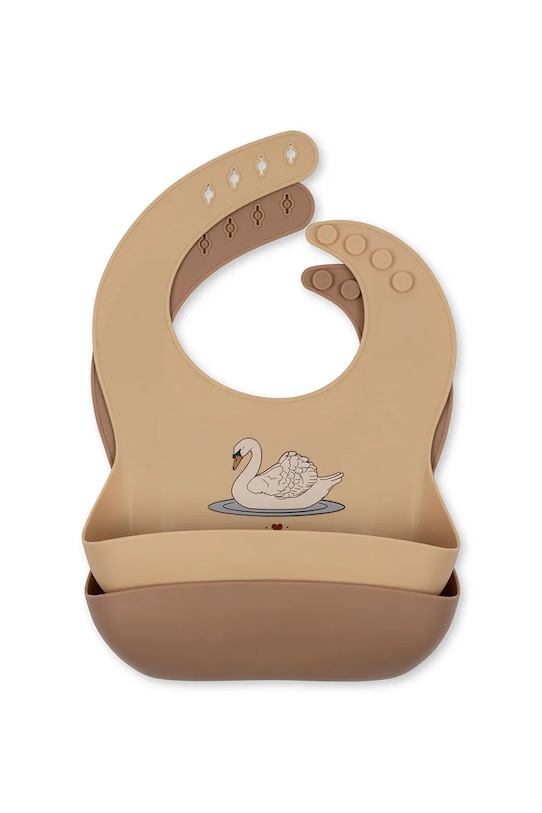 

Детский нагрудник, 2 шт., силиконовый нагрудник, 2 шт. Konges Sløjd, желтый