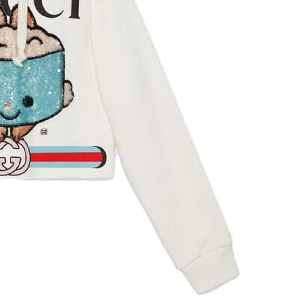 Толстовка Gucci Классическая, Премиальный бренд, Белый — фото 4