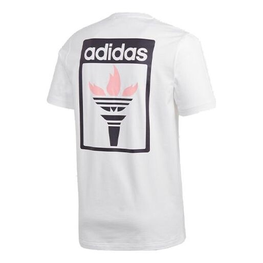 

Футболка оригиналы с принтом пламени короткий рукав Adidas, белый