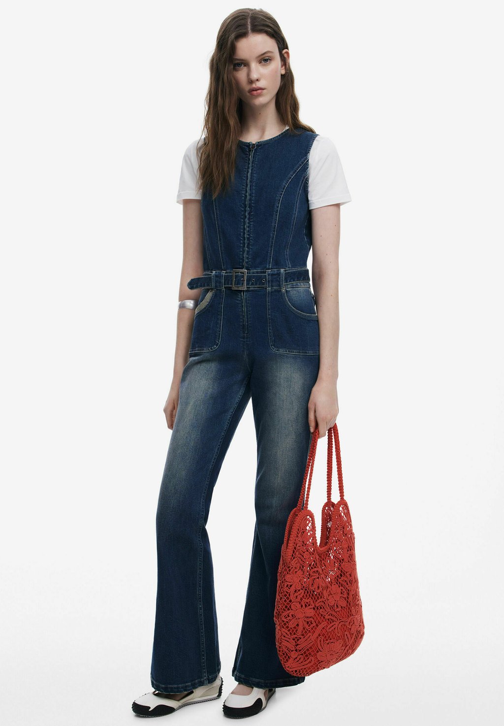 

Сумка MEDIUM CROCHET SHOULDER Desigual, оранжевый