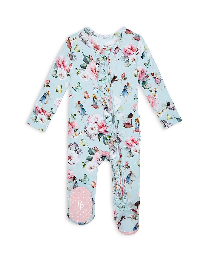 

Футболка Melinda с цветочным принтом и оборками для девочек - Baby Posh Peanut, синий