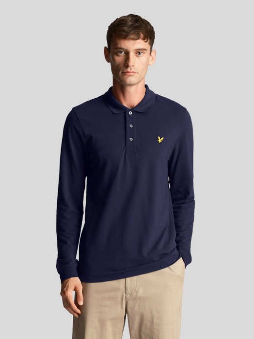 

Рубашка поло с длинными рукавами Lyle & Scott, синий