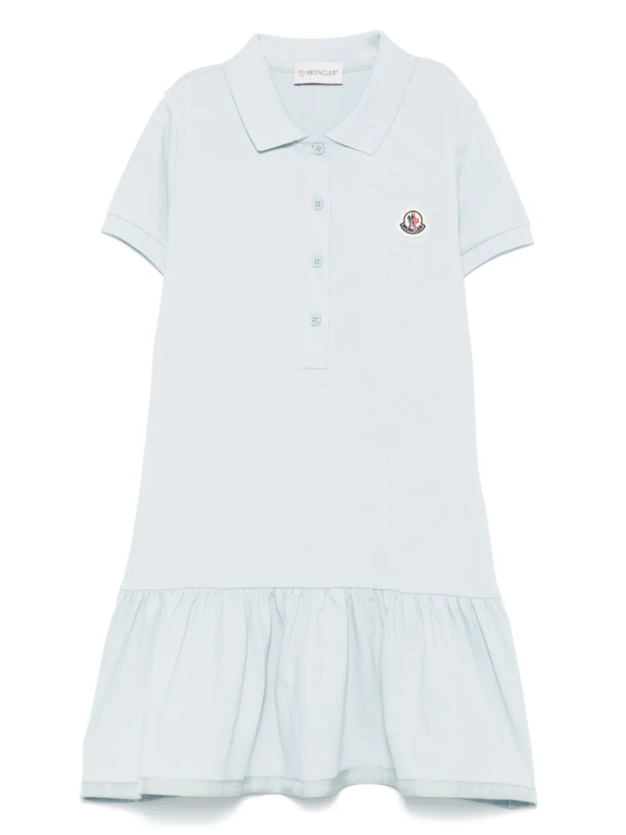 

Платье с нашивкой-логотипом Moncler Enfant, синий