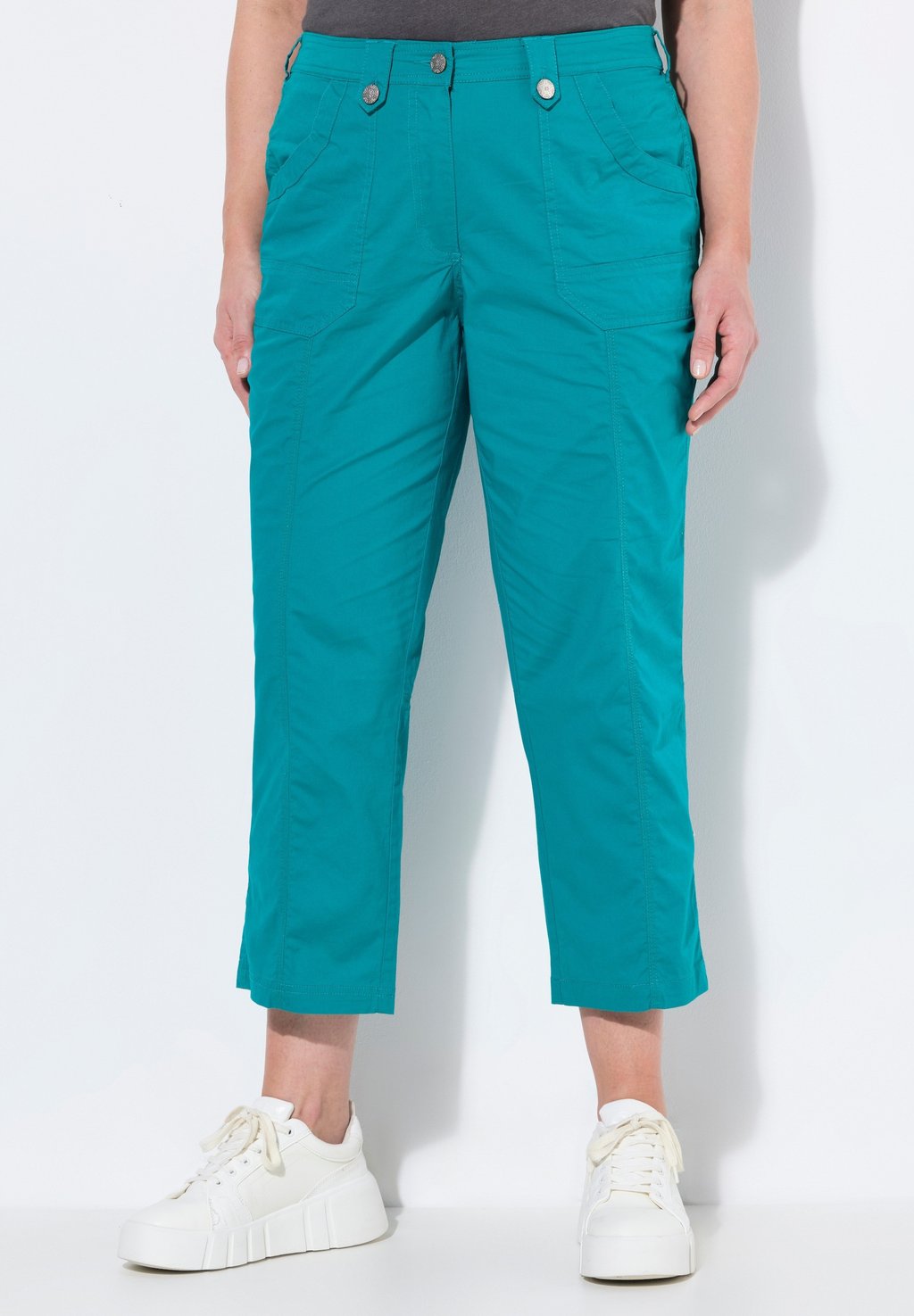 

Брюки 7/8 RETROUSSABLE POCHES Ulla Popken, цвет Petrol