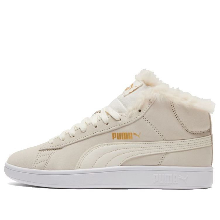 Кеды (WMNS) PUMA Smash V2 Mid-Top Sneakers Beige/White, кремовый