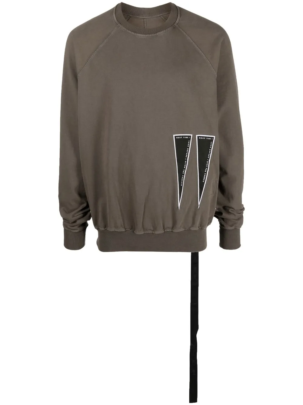 

Толстовка с круглым вырезом и нашивкой Rick Owens DRKSHDW, серый