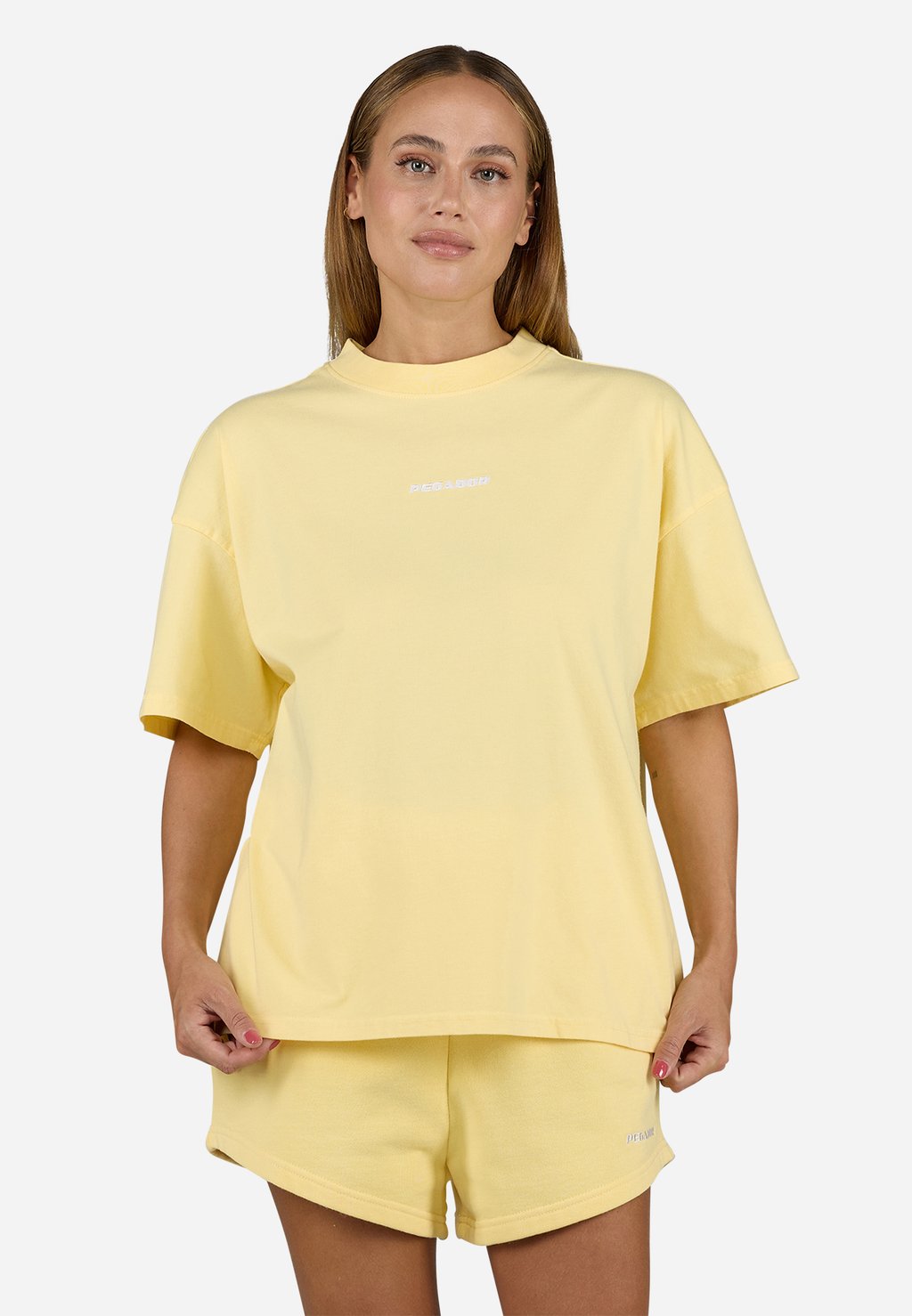 

Базовая футболка BRACY HEAVY OVERSIZED TEE Pegador, светло-желтый