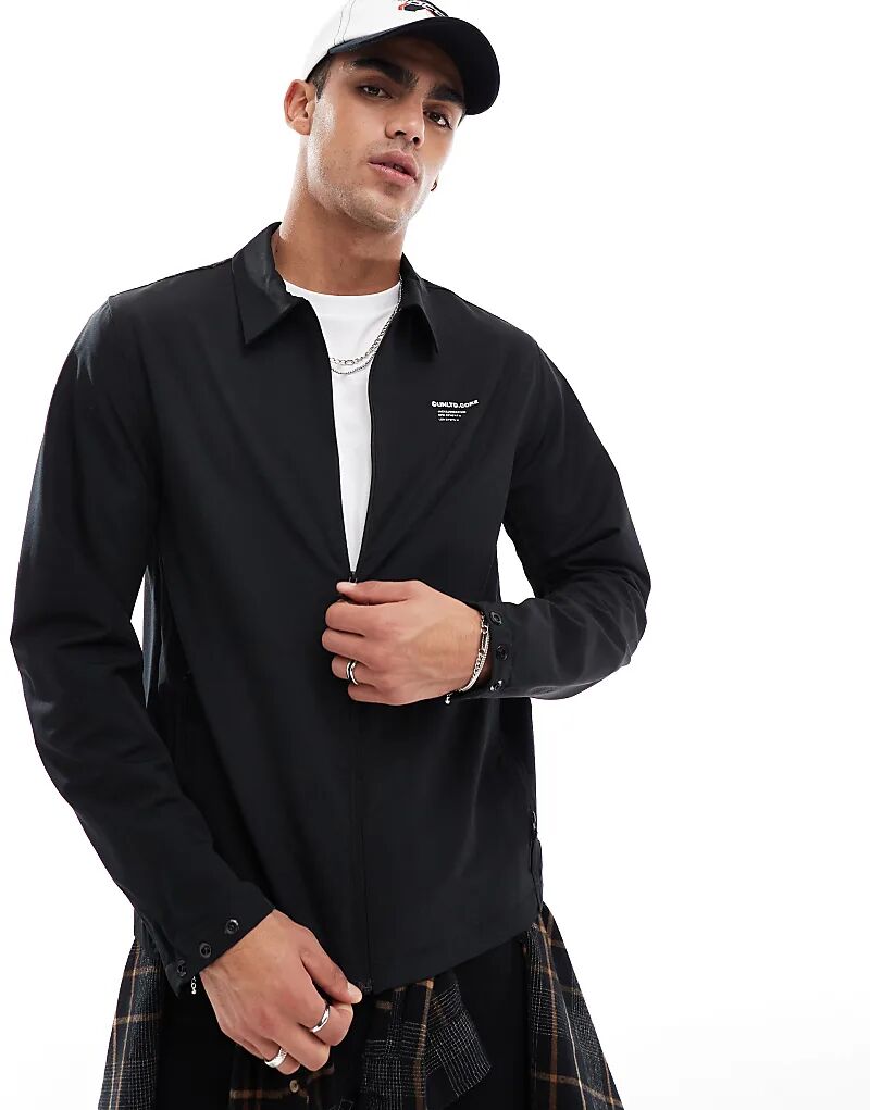 

Легкая техническая куртка с воротником черного цвета Jack & Jones