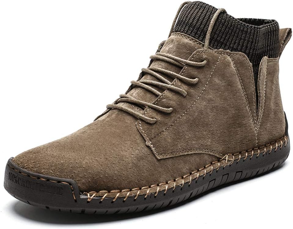 

Мужские ботинки чукка YONGJIA из замши для вождения, повседневные, удобные, без шнурков, для работы и улицы, хаки