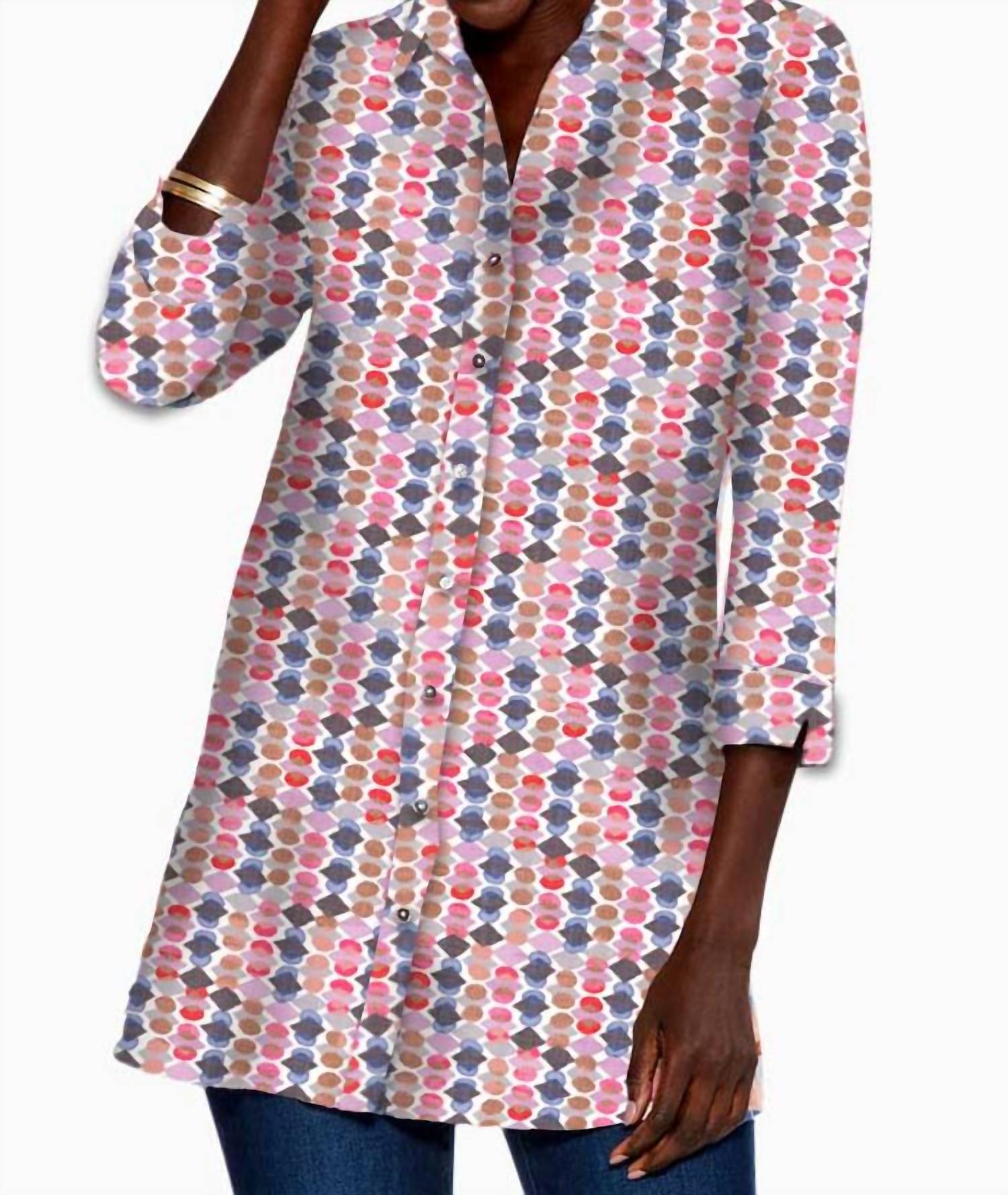 

Гео-рубашка с эффектом "кринкл" в клетку PKM Nic + Zoe, Pkm