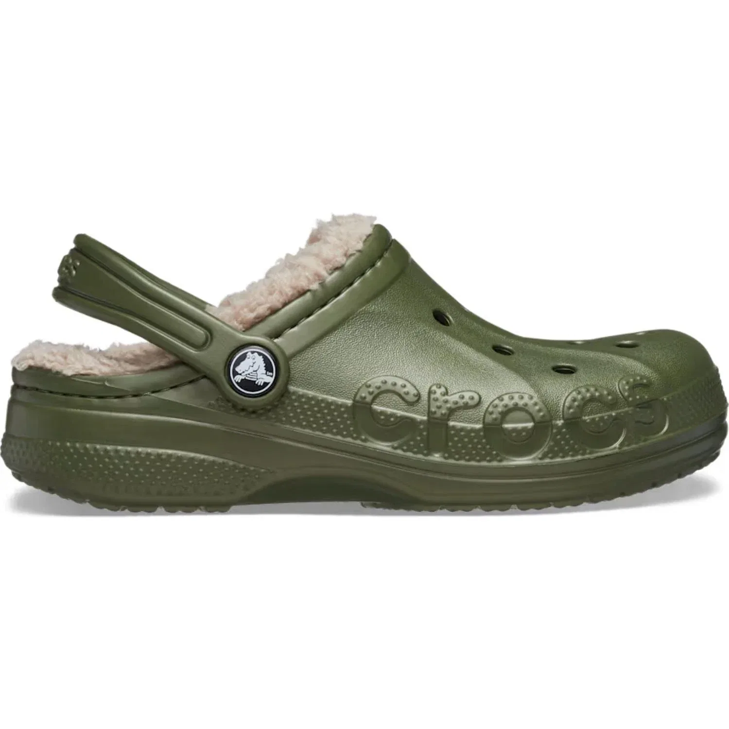 Детские сабо Crocs Baya, армейский зеленый цвет, повседневная обувь, VER1286 — фото 2