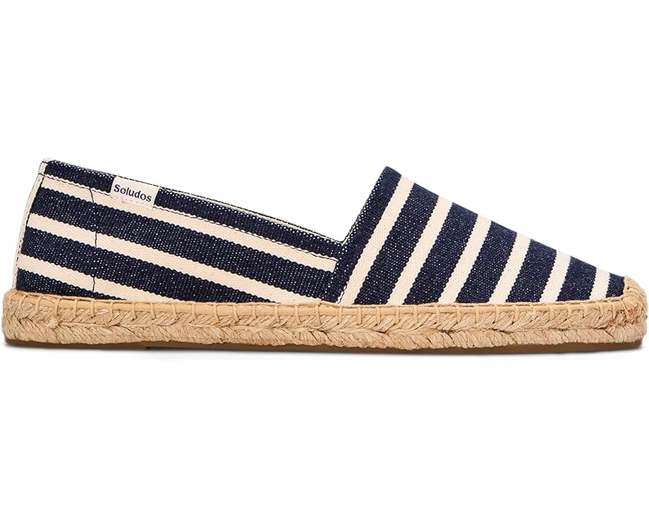 Туфли на плоской подошве Soludos Original Espadrille, цвет Navy / Ivory — фото 4