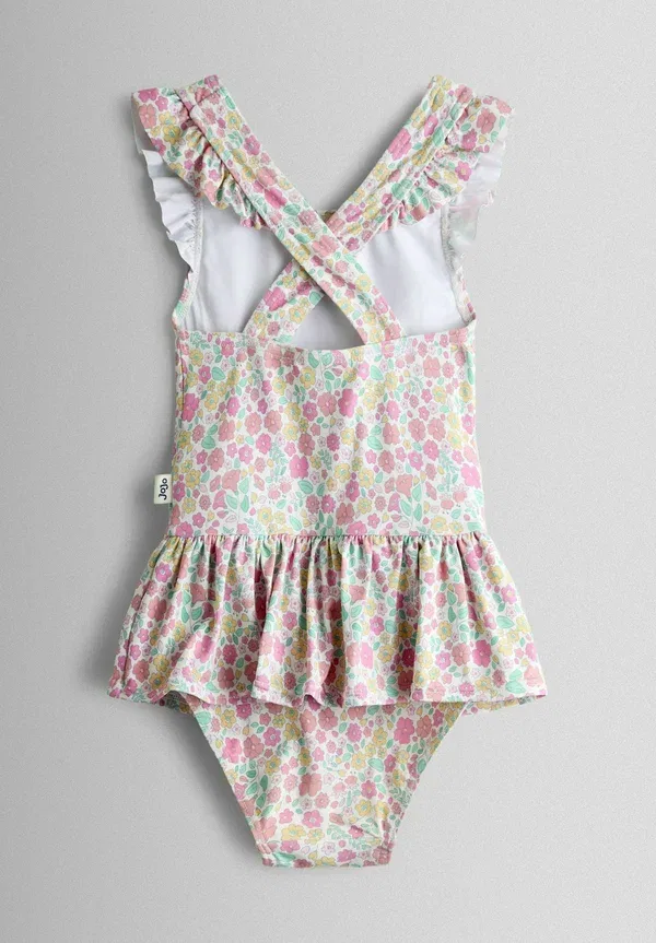 Купальник Regular fit с оборками, Jojo Maman Bébé, розовый мелкий цветочный принт — фото 2