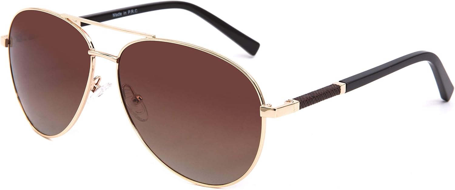 

FV поляризованные солнцезащитные очки, стиль авиатор/навигатор/метро, квадратные/прямоугольные, дизайн Fabio Valenti, цвет рамки Light Gold (глянец), линзы Polarized Brown Gradient